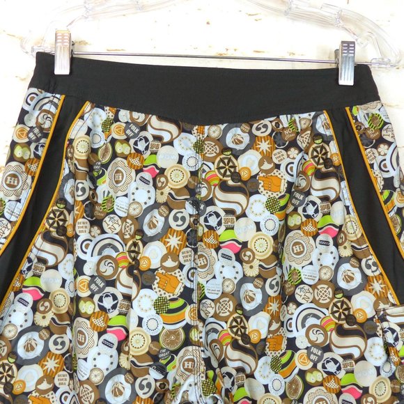 Penguin Munsingwear Swim Board Shorts Mens 30 Retro Slogans Button Pins Print - Picture 12 of 16